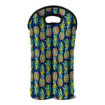 Colorful Pineapple Pattern Print Double Neoprene Wine Tote