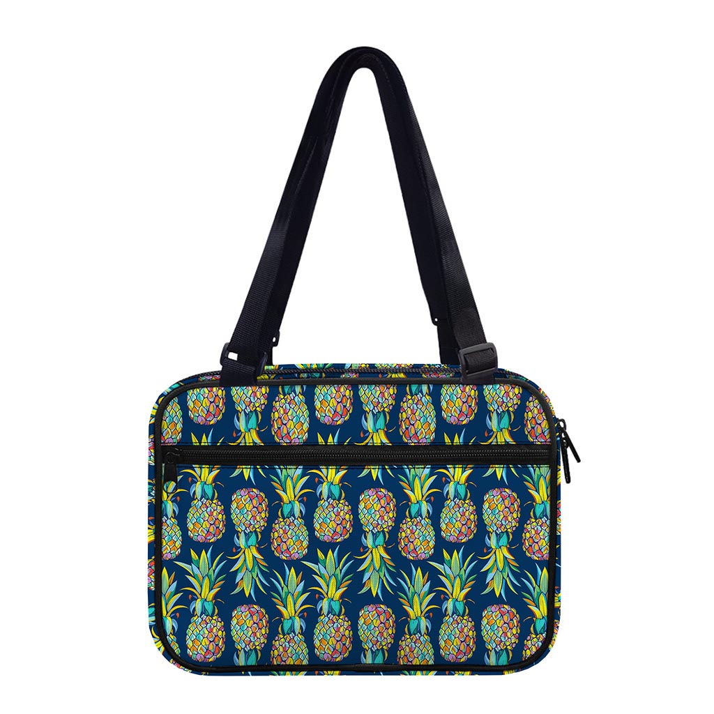 Colorful Pineapple Pattern Print Double Strap Bible Bag