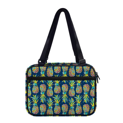 Colorful Pineapple Pattern Print Double Strap Bible Bag