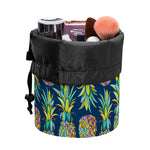 Colorful Pineapple Pattern Print Drawstring Makeup Bag