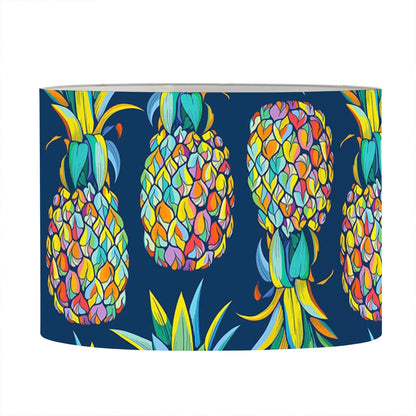 Colorful Pineapple Pattern Print Drum Lamp Shade