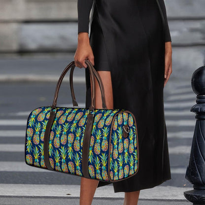 Colorful Pineapple Pattern Print Duffle Bag