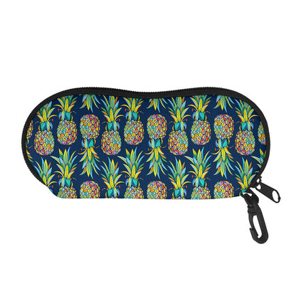 Colorful Pineapple Pattern Print Glasses Case