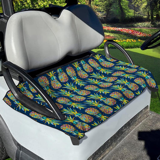 Colorful Pineapple Pattern Print Golf Cart Seat Cover