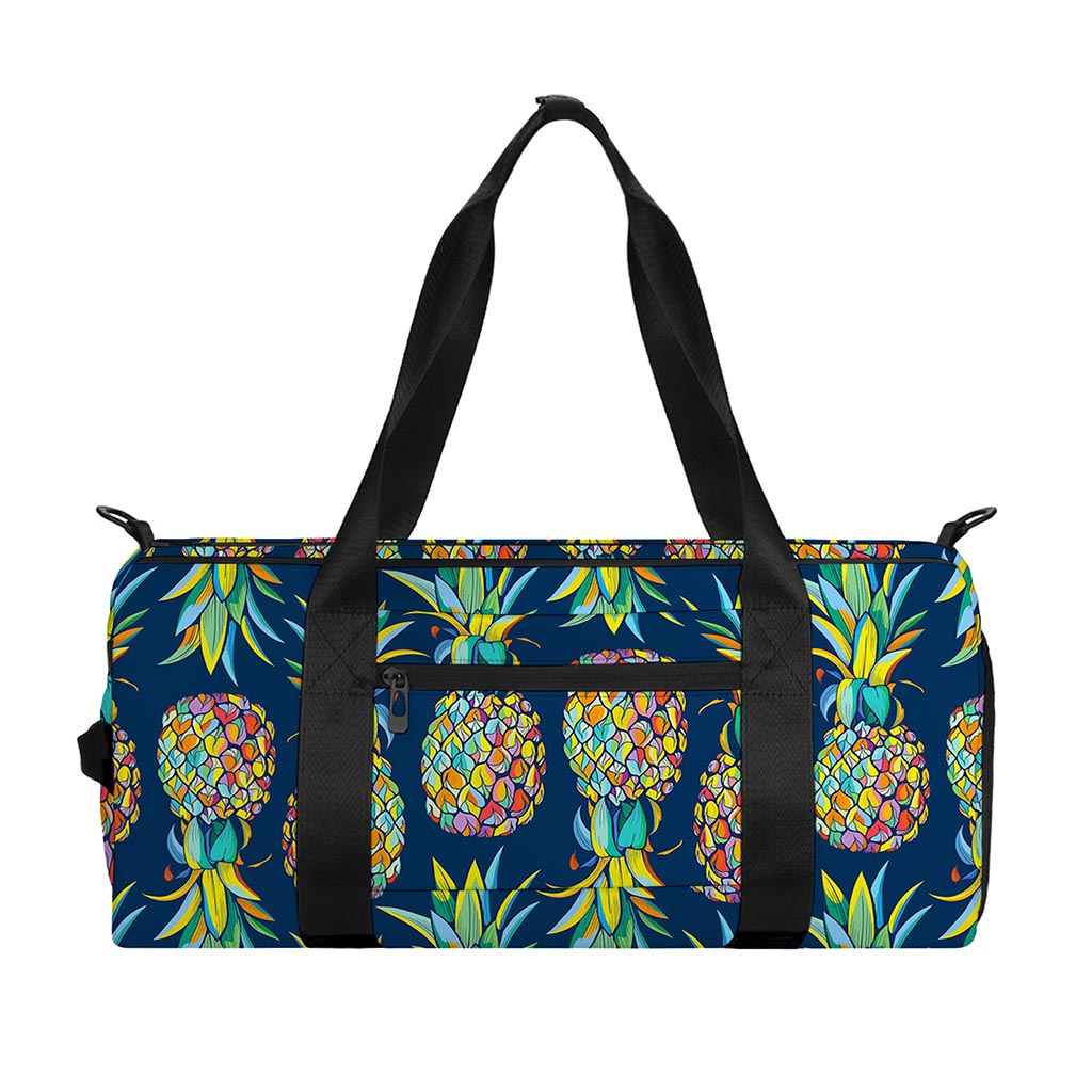 Colorful Pineapple Pattern Print Gym Bag