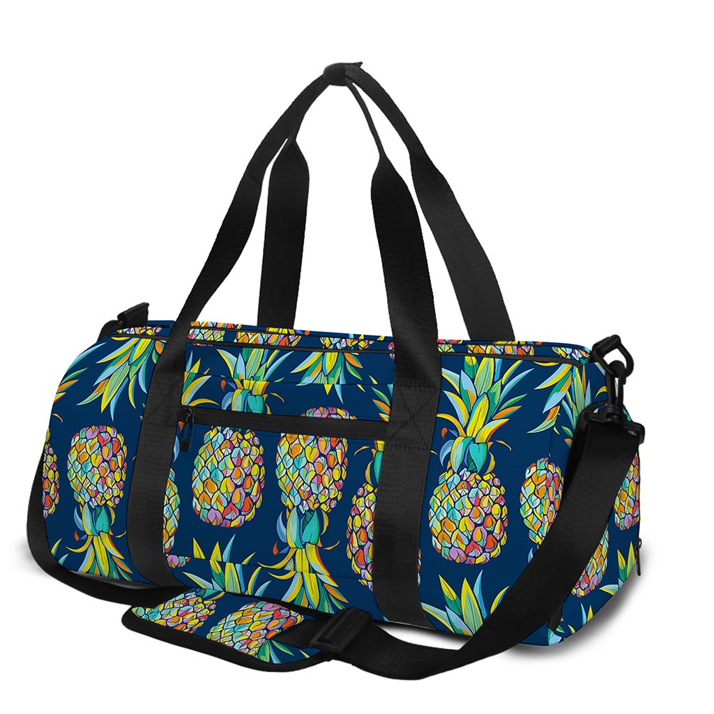 Colorful Pineapple Pattern Print Gym Bag