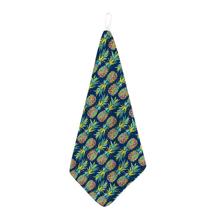 Colorful Pineapple Pattern Print Hand Towel