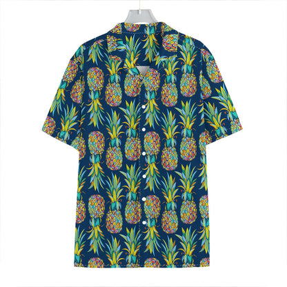 Colorful Pineapple Pattern Print Hawaiian Shirt