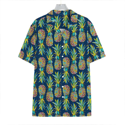 Colorful Pineapple Pattern Print Hawaiian Shirt