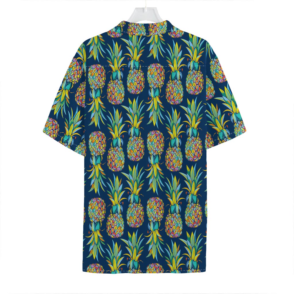 Colorful Pineapple Pattern Print Hawaiian Shirt