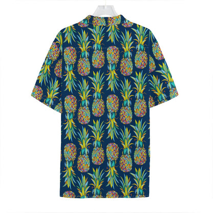 Colorful Pineapple Pattern Print Hawaiian Shirt