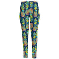 Colorful Pineapple Pattern Print High-Waisted Pocket Leggings