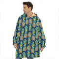Colorful Pineapple Pattern Print Hoodie Blanket