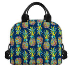 Colorful Pineapple Pattern Print Insulated Lunch Bag