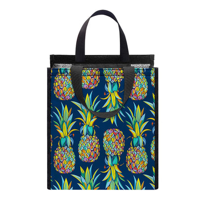 Colorful Pineapple Pattern Print Insulated Lunch Tote