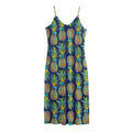 Colorful Pineapple Pattern Print Jersey Midi Cami Dress