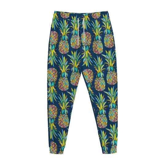 Colorful Pineapple Pattern Print Jogger Pants