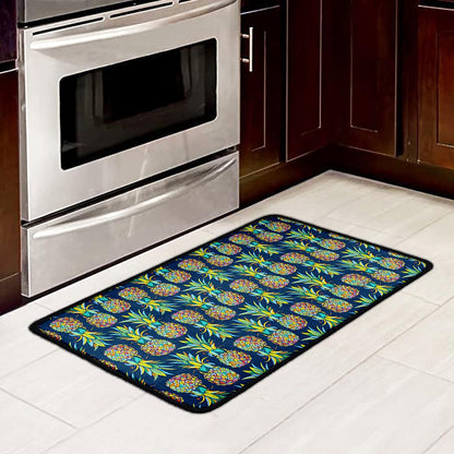 Colorful Pineapple Pattern Print Kitchen Mat