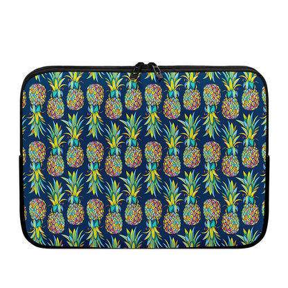 Colorful Pineapple Pattern Print Laptop Sleeve