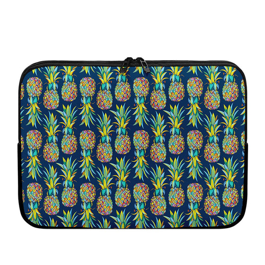 Colorful Pineapple Pattern Print Laptop Sleeve