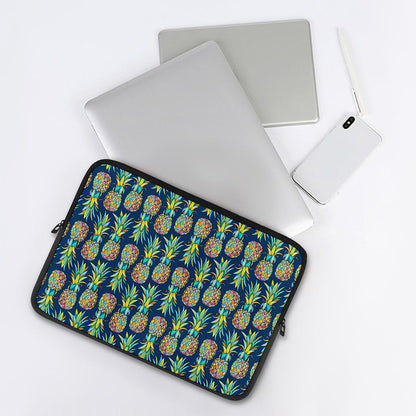 Colorful Pineapple Pattern Print Laptop Sleeve