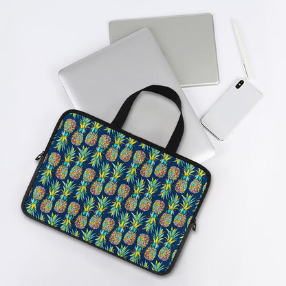 Colorful Pineapple Pattern Print Laptop Sleeve With Handle