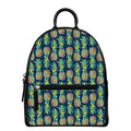 Colorful Pineapple Pattern Print Leather Backpack