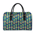 Colorful Pineapple Pattern Print Leather Duffel Bag