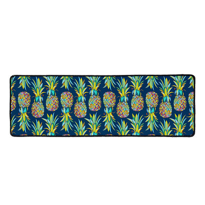Colorful Pineapple Pattern Print Long Kitchen Mat