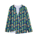 Colorful Pineapple Pattern Print Long Sleeve Short Coat