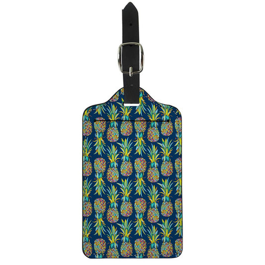 Colorful Pineapple Pattern Print Luggage Tag