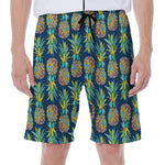 Colorful Pineapple Pattern Print Men's Beach Shorts