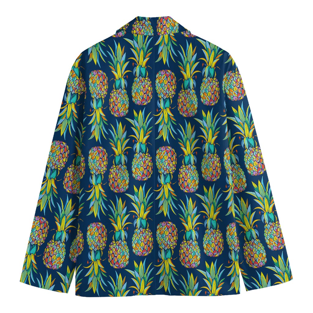 Colorful Pineapple Pattern Print Men's Blazer