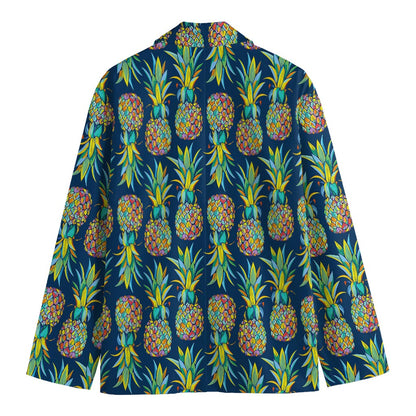 Colorful Pineapple Pattern Print Men's Blazer