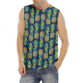 Colorful Pineapple Pattern Print Men's Fitness Tank Top