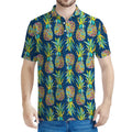 Colorful Pineapple Pattern Print Men's Polo Shirt