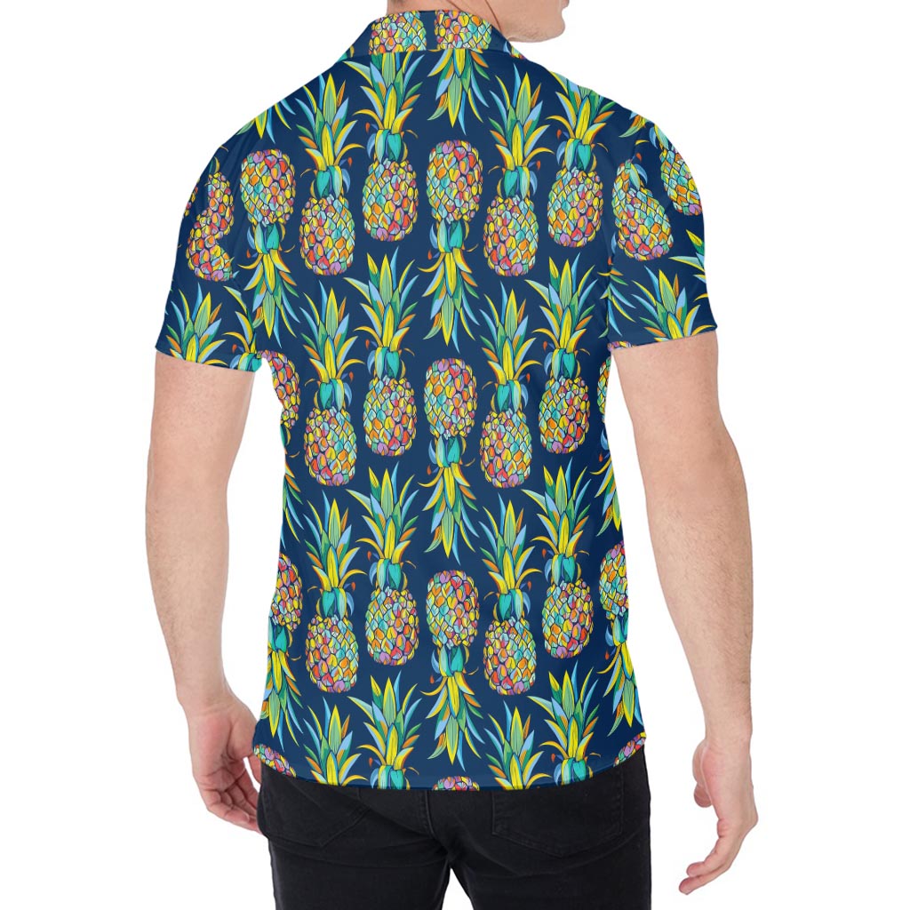 Colorful Pineapple Pattern Print Men's Shirt