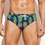 Colorful Pineapple Pattern Print Men's Swim Briefs