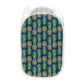 Colorful Pineapple Pattern Print Mesh Laundry Hamper