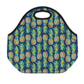 Colorful Pineapple Pattern Print Neoprene Lunch Bag