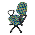 Colorful Pineapple Pattern Print Office Chair Cover