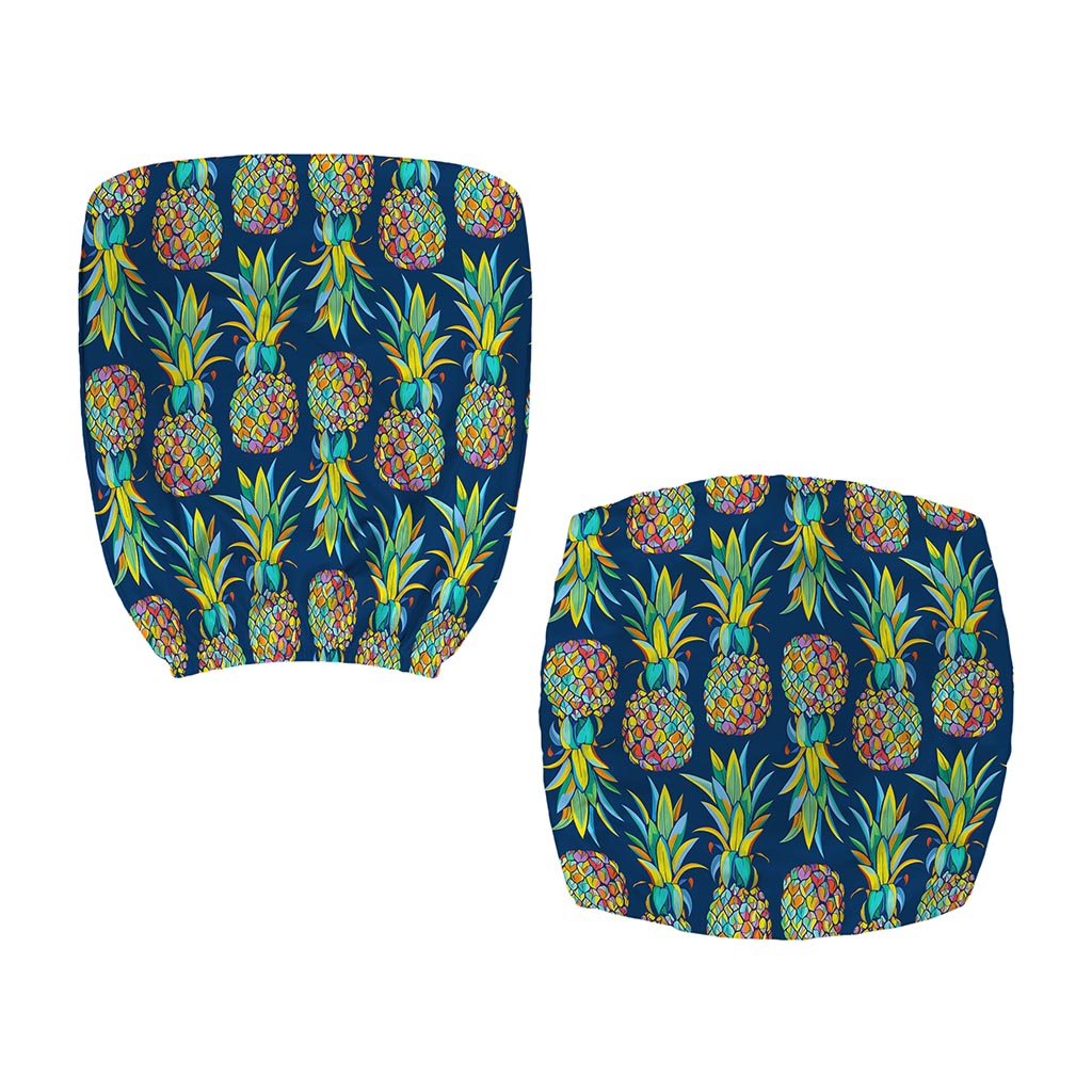 Colorful Pineapple Pattern Print Office Chair Cover