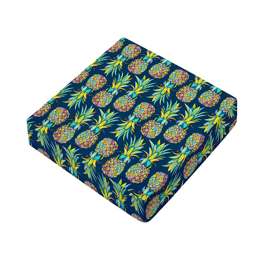 Colorful Pineapple Pattern Print Outdoor Seat Cushion Cover