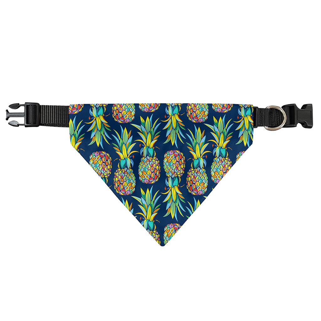 Colorful Pineapple Pattern Print Over The Collar Dog Bandana