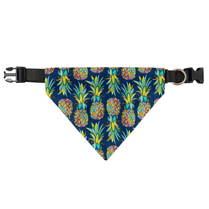Colorful Pineapple Pattern Print Over The Collar Dog Bandana