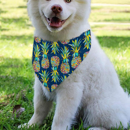 Colorful Pineapple Pattern Print Over The Collar Dog Bandana