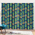 Colorful Pineapple Pattern Print Pencil Pleat Curtains