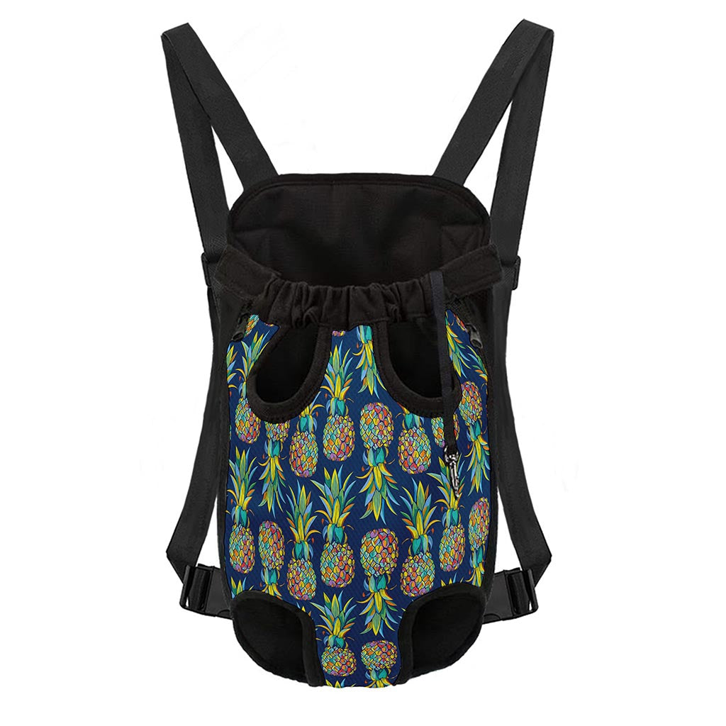 Colorful Pineapple Pattern Print Pet Carrier Backpack