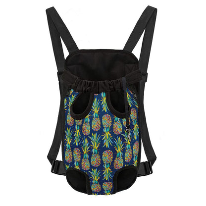 Colorful Pineapple Pattern Print Pet Carrier Backpack