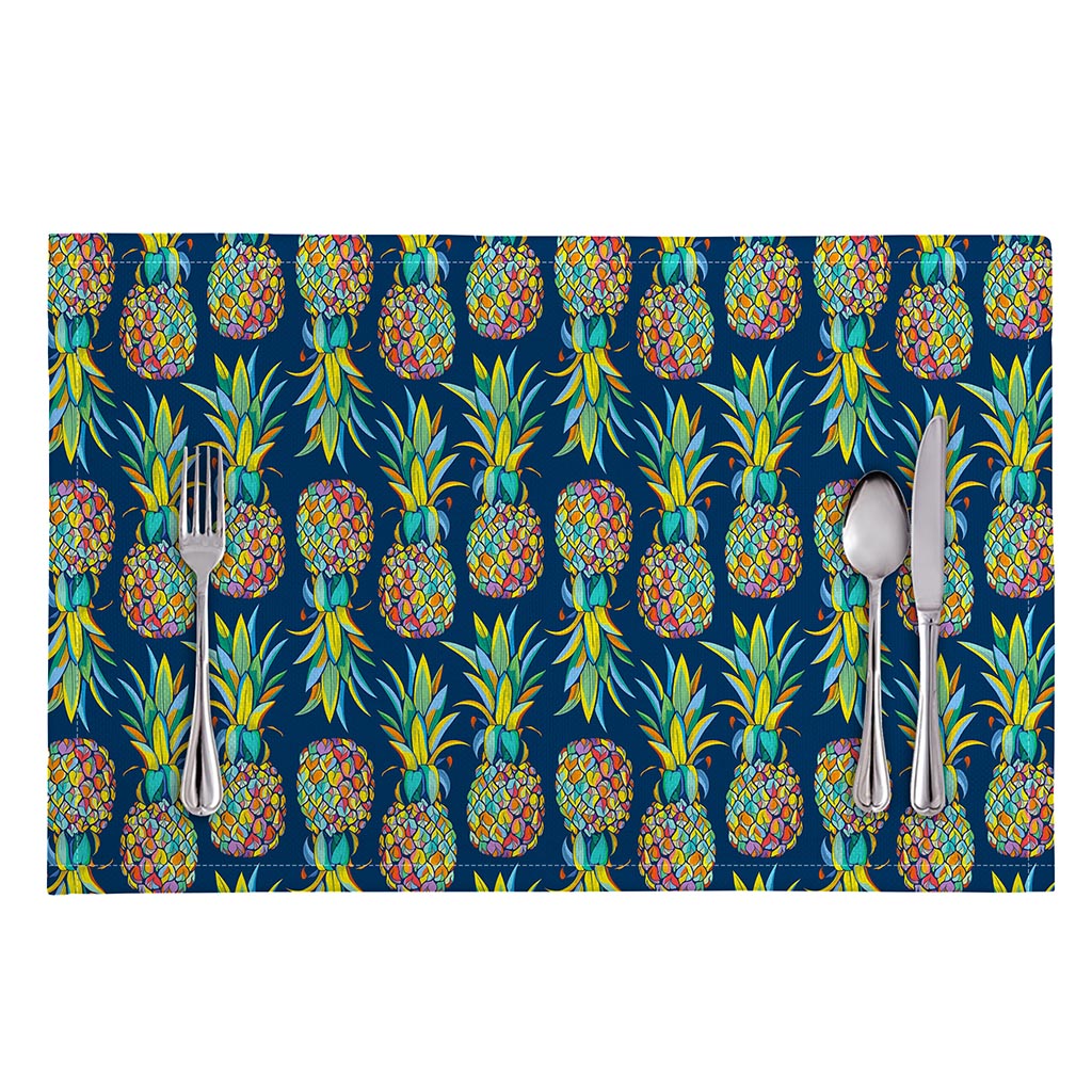 Colorful Pineapple Pattern Print Placemat